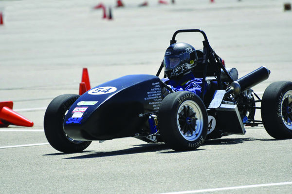 Current Formula SAE business team leader Ryan Hoium drove last year’s Formula SAE car during competition. The competition is based upon the most economically viable car that could potentially be used for production. Wild Hare Racing placed 18th out of more than 80 competitors at competition.
