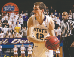 Brayden Carlson runs the Jackrabbits offense from his point guard position. 