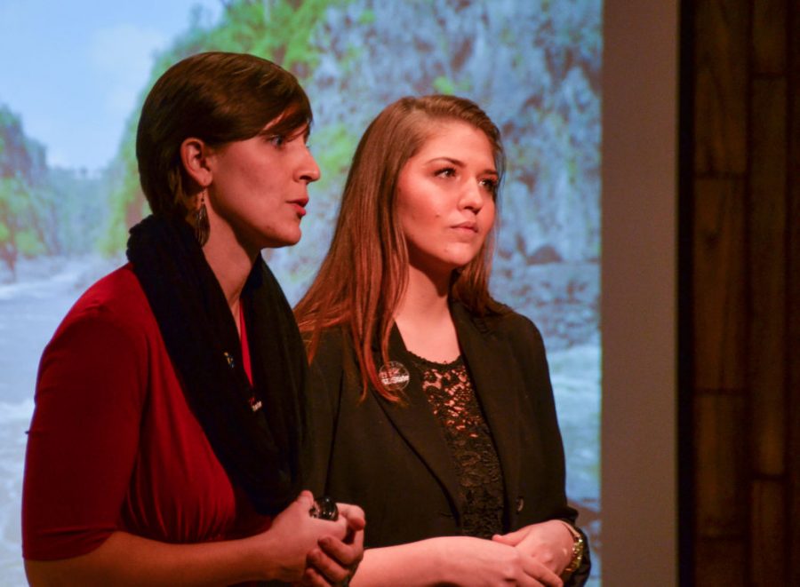Andrea and Beth Mayrose speak about cultural expansion at the first TEDxSDState event last week. TEDxSDState hopes to have a talk every spring to pair with TEDxBrookings events in the fall.