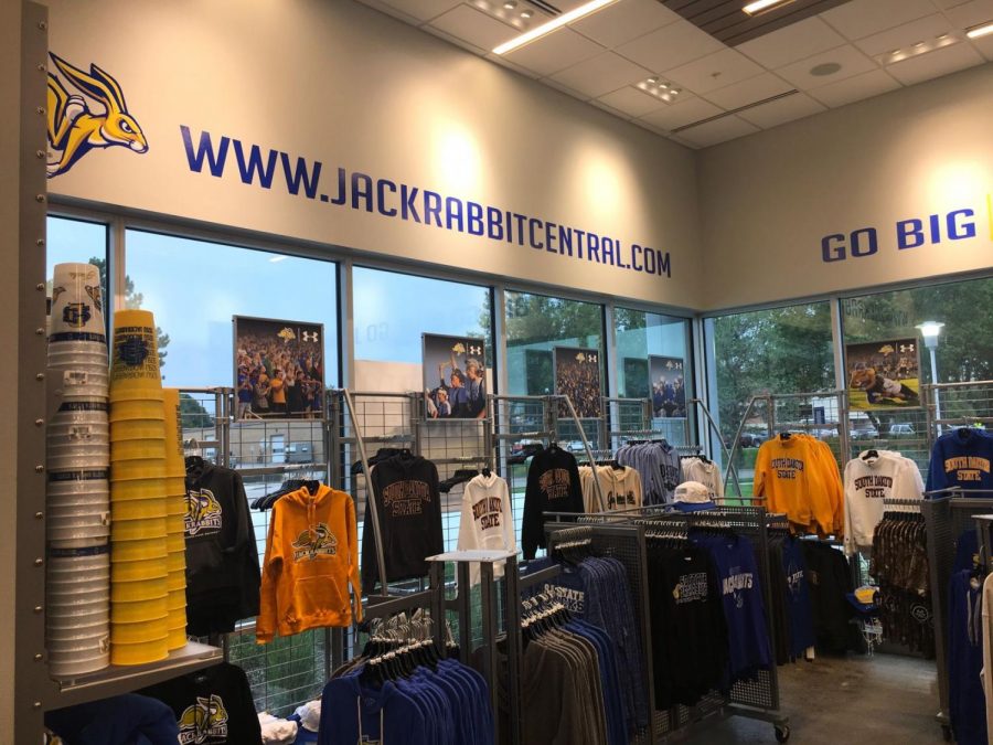 The+Jackrabbit+Central+Stadium+Store+is+one+of+the+newest+additions+to+Dana+J.+Dykhouse+Stadium.+It+will+feature+the+clock+from+Coughlin+Alumni+Stadium+which+will+show+the+running+time+during+football+games.