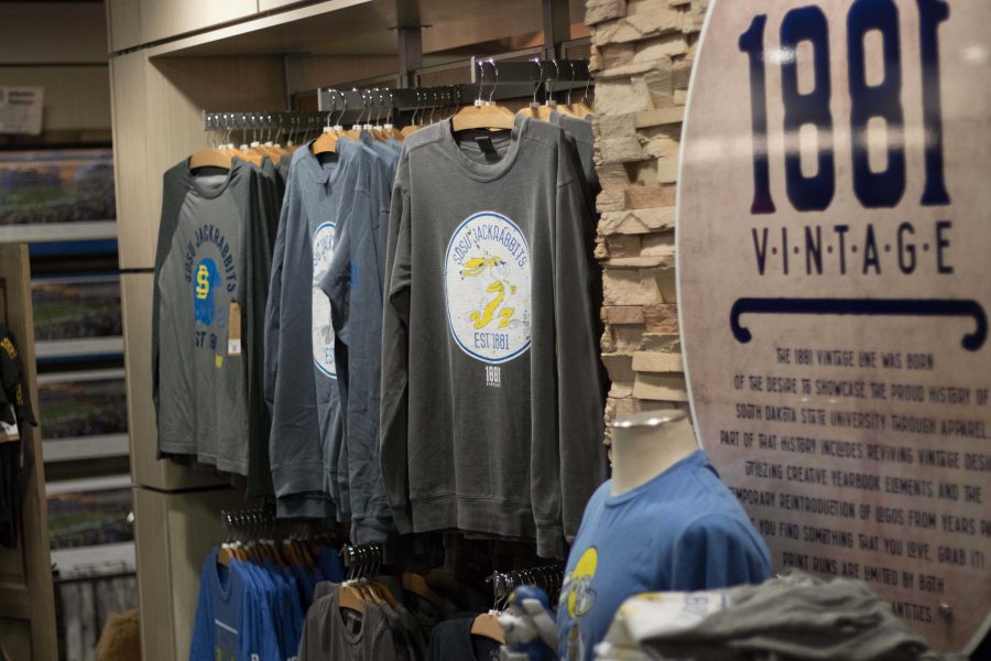 T-shirts from the 1881 Vintage line bring back the old Jackrabbit logo 10 years after retiring it.. The Vintage line was designed by an art team in the Trademark and Licensing Department. 