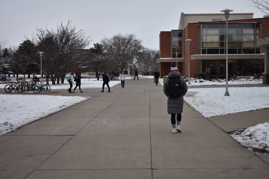 ABBY FULLENKAMP
Winter at South Dakota State could lead to frostbite if students don’t dress appropriately going to class. Dressing in layers and avoiding icy patches can help.