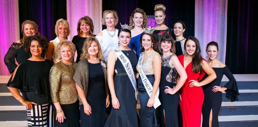 SUBMITTED
Miss South Dakota Miranda Mack (front and center) with former Miss South Dakota. Mack only held one local title before going on to be crowned Miss South Dakota. 