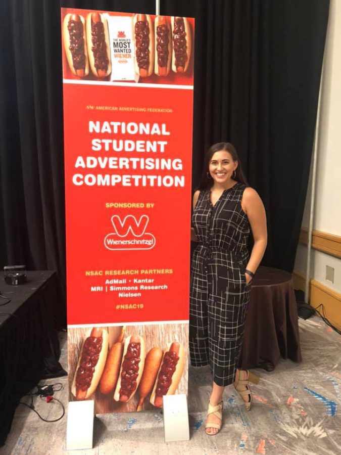 Alexandra Farber received the National Best Presenter Award at the National Student Advertising Competition held earlier this month in Florida.