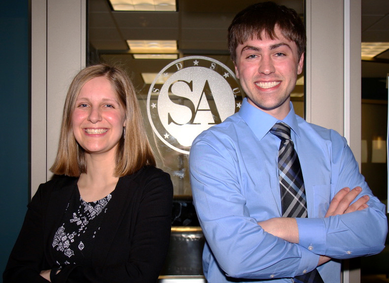 Junior Hattie Seten, a political science, global studies and Spanish major, and junior Reis Bruley, an animal science major are running for president and vice president of Students’ Association at South Dakota State University.  Voting is scheduled for March 24-25.