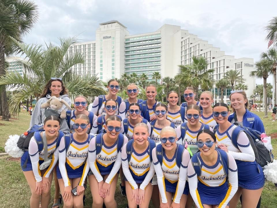 The+SDSU+dance+team+got+the+opportunity+to+travel+to+Daytona+Beach%2C+Florida%2C+last+week+to+compete+at+the+National+Dance+Association+College+Nationals.+They+finished+fourth+for+pom+and+14th+for+jazz.+
