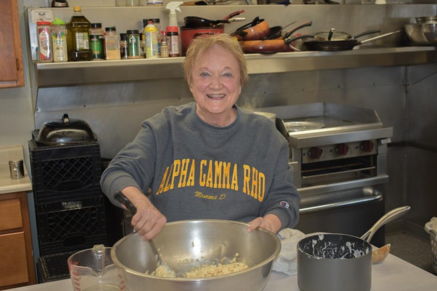 Donna Robinson has been the house mother for the Alpha Gamma Rho fraternity for the past five years. “She’s pretty much like a grandma to the whole house,” one AGR resident said.