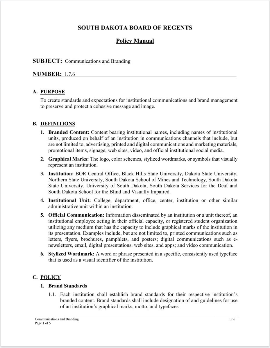 Page 1 of the policy