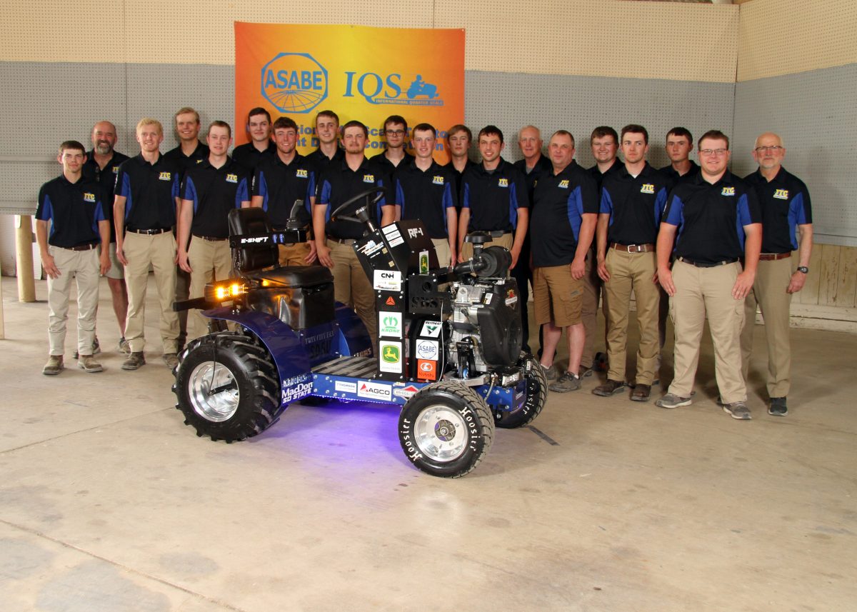 South Dakota State University’s Quarter Scale Tractor Team take part in competitions that include inspections, formal presentations and performance events like maneuverability, durability and tractor pull.