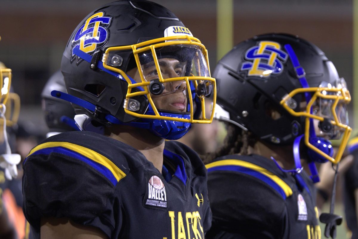 South Dakota State's Maxwell Woods looks on during a college football game against Augustana on Sept. 14, 2024, at Dana J. Dykhouse Stadium in Brookings.