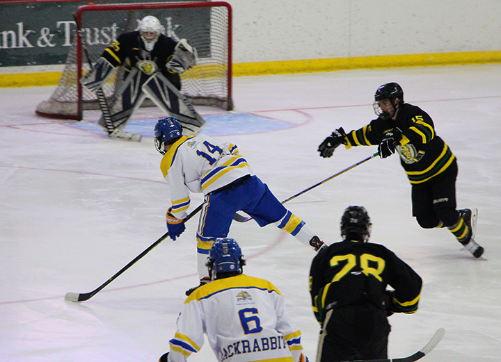 Jackrabbit player making his way to the goal. In this matchup against the rival NDSU Bison, the Jacks lost 8-10 on Nov. 23, 2023. 