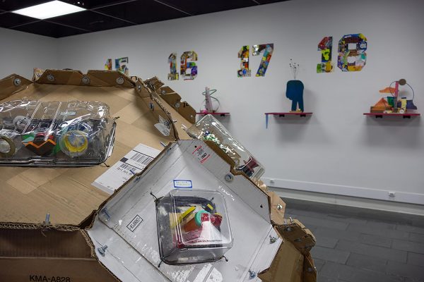 Navigation to Story: GALLERY: Artist David Hamlow turns trash into art