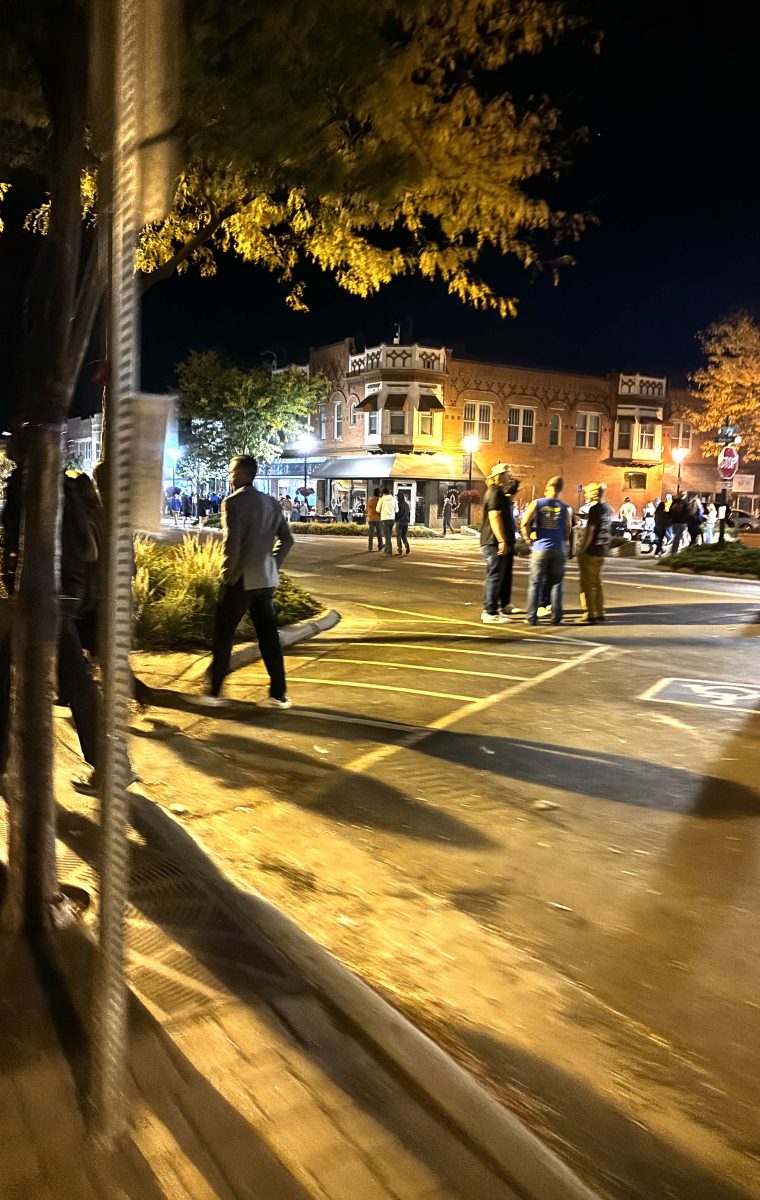 People on Brooking’s Main Avenue while it was closed for Hobo Day