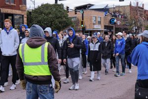 The SDSU men's basketball teams walks in the Hobo Day Parade in this Collegian file photo from Saturday, Oct. 14, 2024.