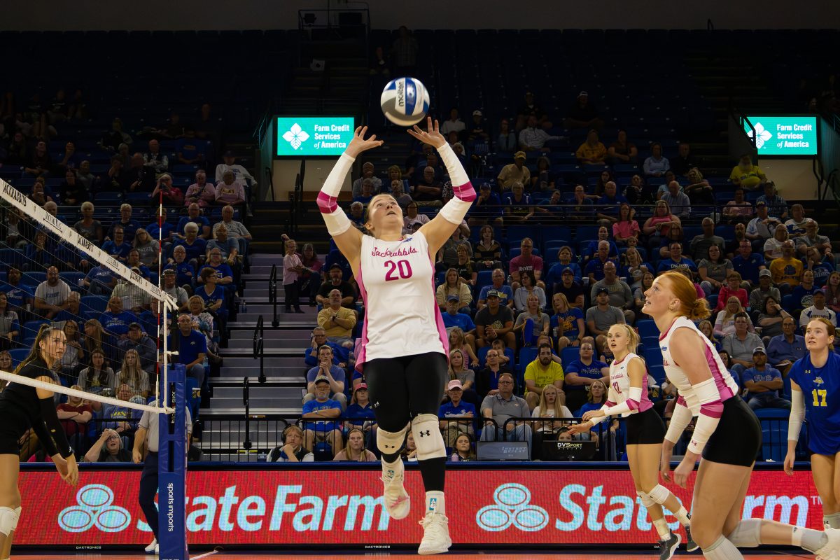 Jackrabbit VB v. Omaha on Thursday, Oct. 10, 2024, at First Bank & Trust Arena in Brookings.