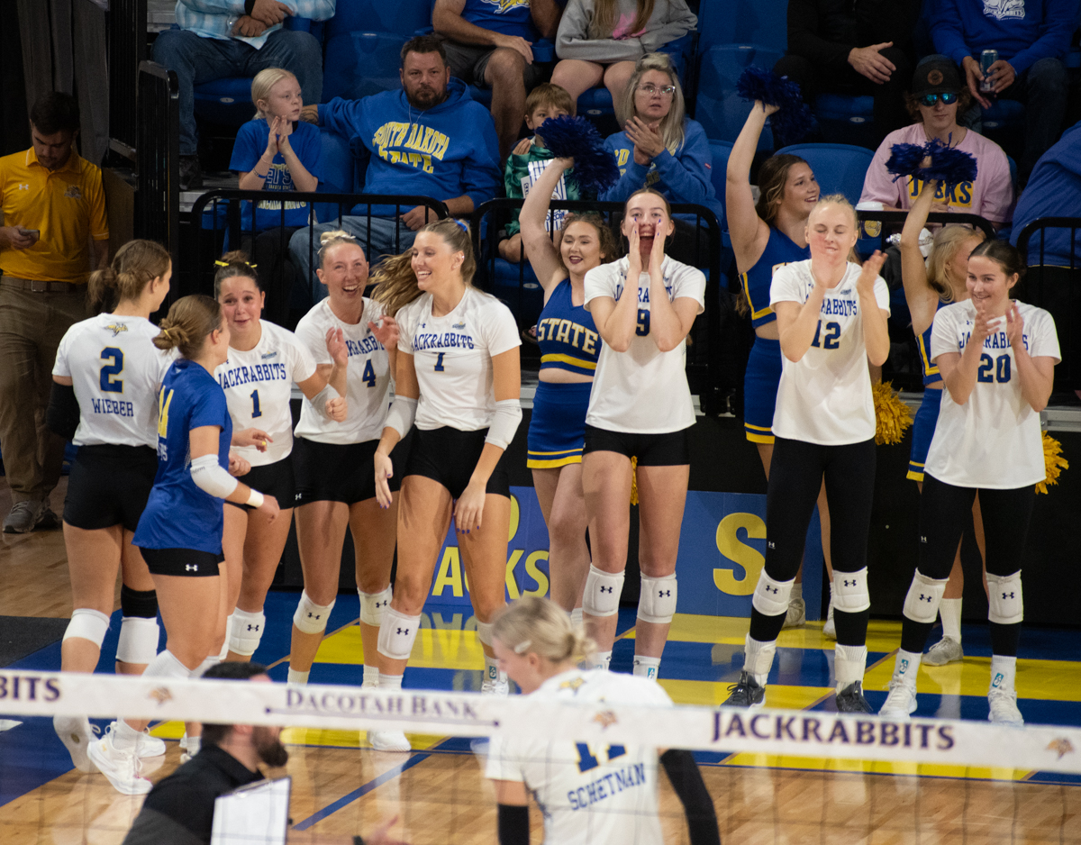 The Jackrabbit volleyball team will match up with Denver for the third time this season. SDSU beat the Pioneers in 4 sets in both the previous meetings.