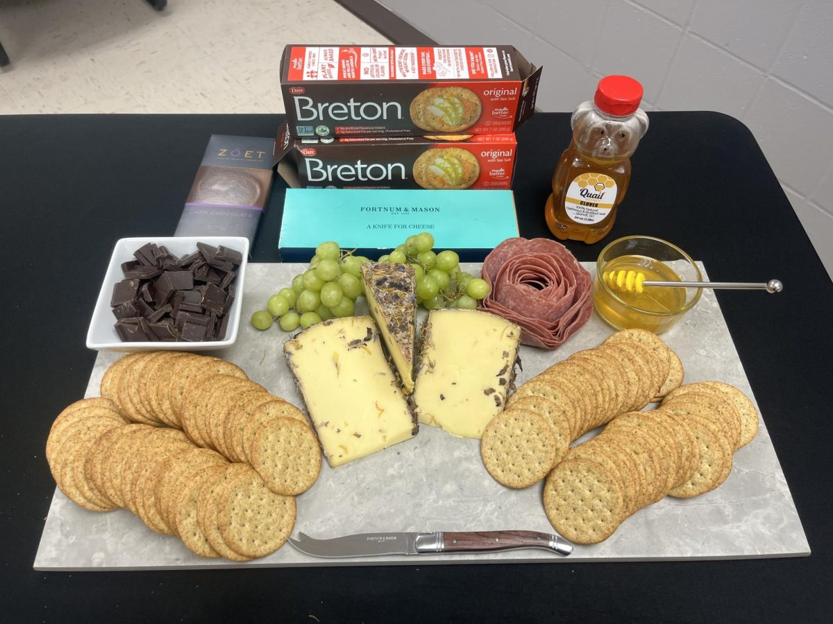 A charcuterie board that was displayed at the Art Museum made by one of the participants at the event