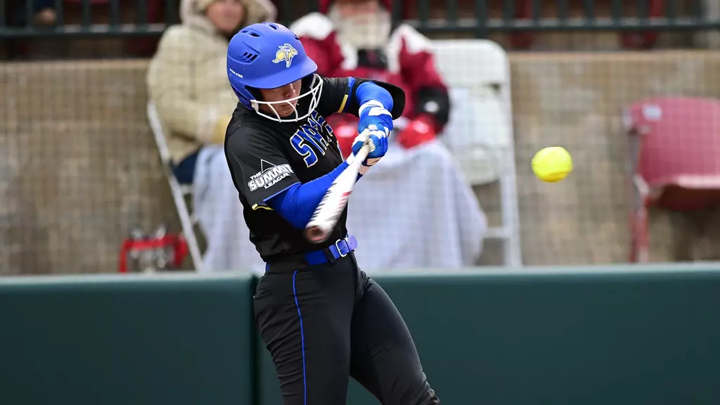 Brooke Dumont at the plate at the Shocker Invitational.