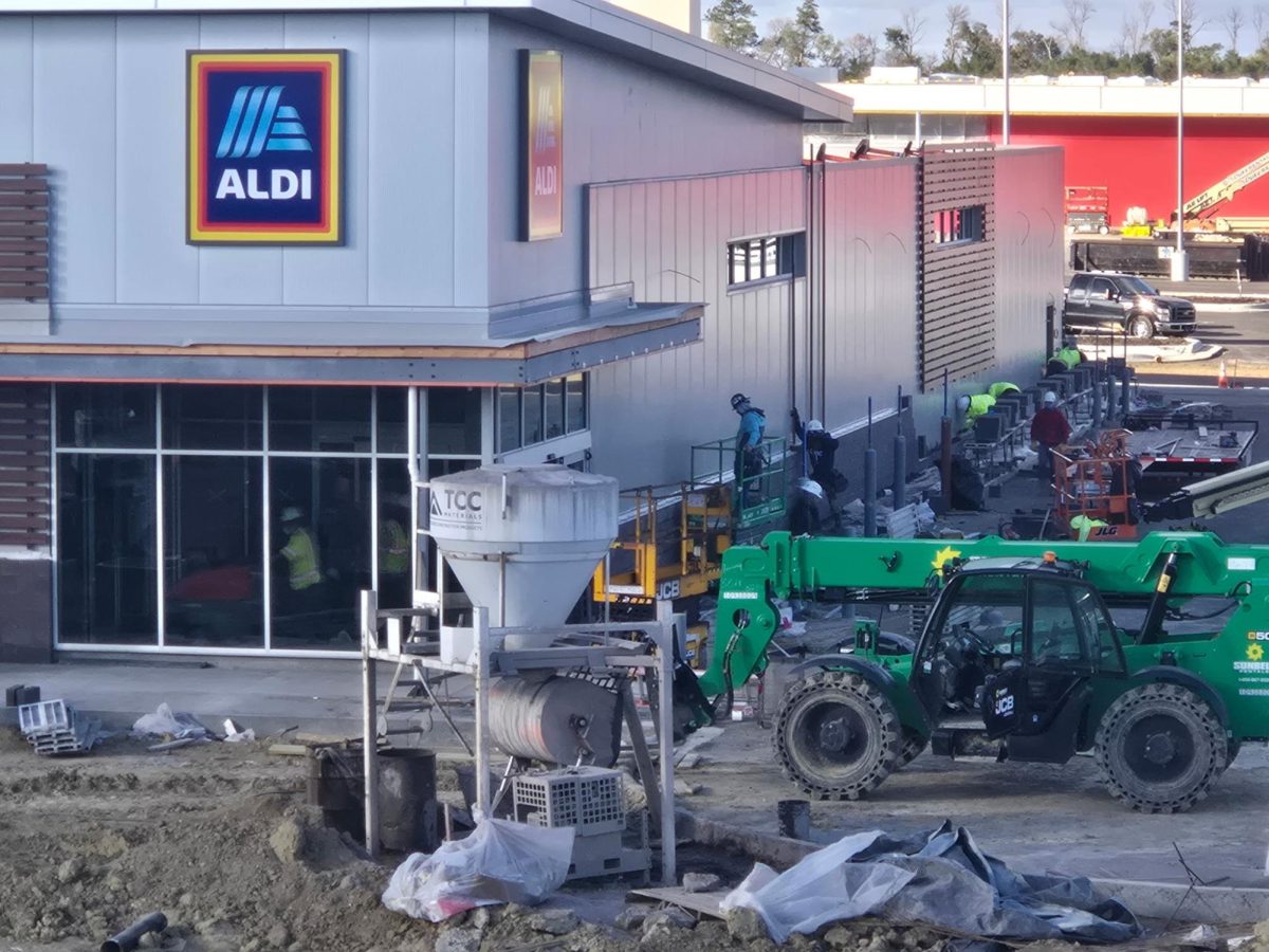 The construction of the Target and Aldi stores is ahead of schedule, leading to quicker openings. Aldi is scheduled to open on Nov. 20 and Target in spring of 2026. Pictured above is construction of Aldi, on Oct. 21, 2025, in Brookings, S.D.     