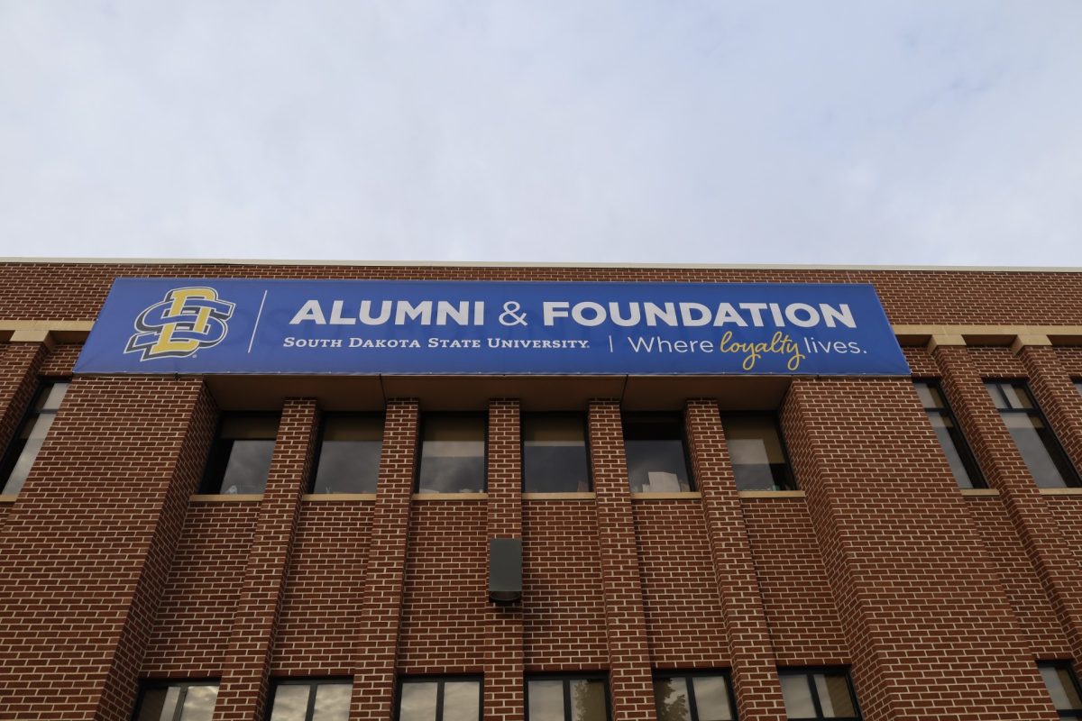 A new banner was put up on the Foundation building after the vote to consolidate on Oct. 10, 2025 As of Jan. 1, 2026, the organization will be the SDSU Alumni & Foundation. 