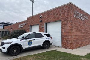 The University Police Department sits on the northeast side of campus, east of Dana J. Dykhouse Stadium.