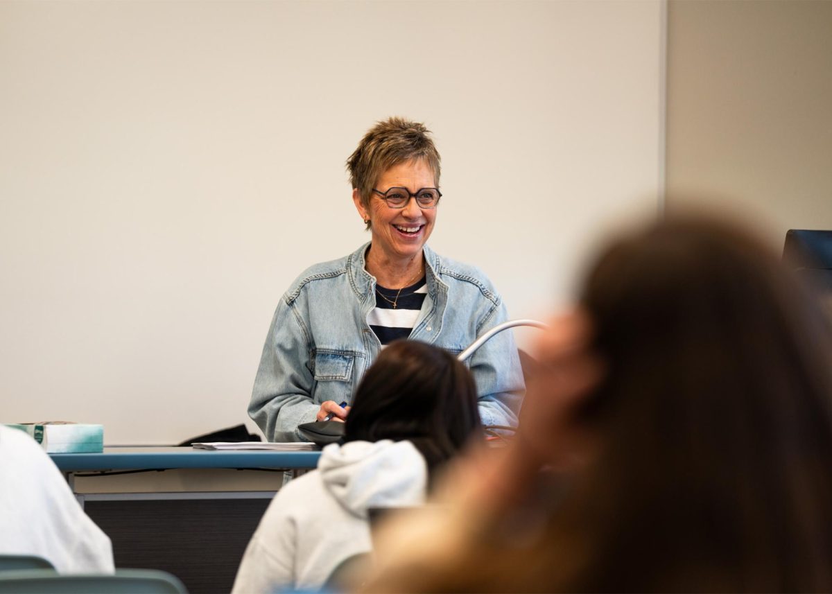 Teri Johnson teaches a section of her class 'Life, Love and Money' inside Lincoln Hall on Tuesday, April 21, 2026.